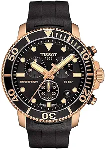 Tissot mens Seastar 660/1000 Stainless Steel Casual Watch Black T1204173705100