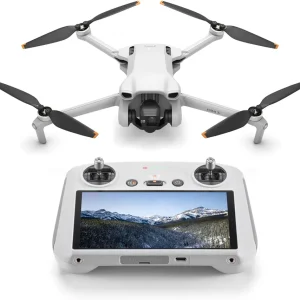 DJI Mini 3 (DJI RC) – Lightweight and Foldable Mini Camera Drone with 4K HDR Video, 38-min Flight Time, True Vertical Shooting, and Intelligent Features With Remote Control