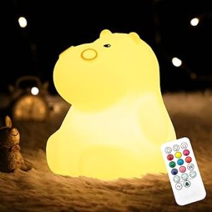 CHWARES Night Light for Kids, Hippo Nursery Night Lights with Remote, 7 Color Kawaii Lamp, Room Decor, USB Rechargeable, Cute Lamp Gifts for Baby, Children, Toddlers, Teen Girls