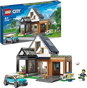مجموعه ماشین اسباب بازی خانه خانوادگی و ماشین الکتریکی 60398 Building Blocks LEGO City; اسباب بازی های پسرانه، دخترانه و بچه گانه (462 قطعه)
