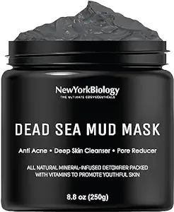 ماسک گل دریای مرده بیولوژی نیویورک برای صورت و بدن – کاهش منافذ با کیفیت اسپا برای آکنه، جوش های سرسیاه و پوست های چرب، مراقبت از پوست طبیعی برای زنان، مردان – سفت کننده پوست برای پوست سالم تر – 8.8 اونس