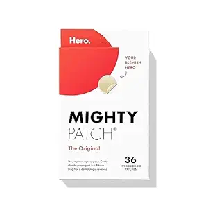 پچ اصلی Mighty Patch™ از Hero Cosmetics – چسب جوش های هیدروکلوئیدی آکنه برای پوشاندن لک ها و لک ها، برچسب های نقطه ای برای صورت و پوست (36 تعداد)