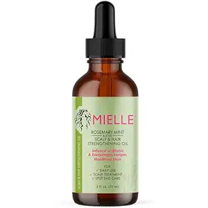 روغن تقویت کننده پوست سر و مو نعناع رزماری ارگانیک Mielle Organics برای انواع مو، 2 اونس