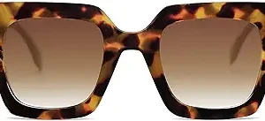 عینک آفتابی SOJOS Vintage مربع بزرگ برای زنان، عینک آفتابی لوکس زنانه رترو محافظ UV400 SJ2194