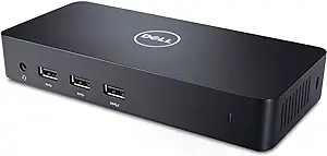 Dell USB 3.0 Ultra HD/4K Triple Display Station Docking (D3100)، مشکی