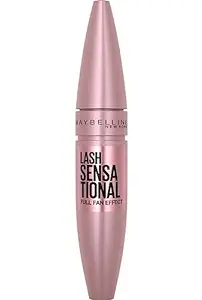 ریمل شست و شوی هیجان انگیز Maybelline Lash، بلند کننده و حجم دهنده برای جلوه کامل فن، مشکی ترین مشکی، 1 تعداد