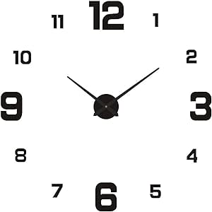 ساعت دیواری سه بعدی گوگردی، استیکرهای ساعت دیواری بدون قاب دکوراسیون دیواری DIY، ساعت دیواری سه بعدی با شماره رومی دکور منزل