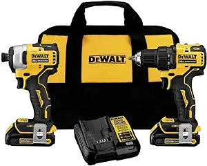 کیت ترکیبی دریل شارژی DEWALT ATOMIC 20V MAX*, Compact (DCK278C2)