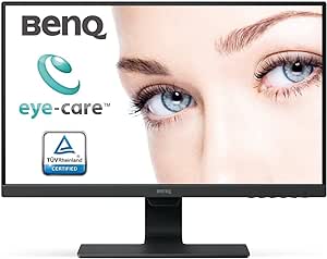 BenQ GW2780 مراقبت از چشم 27 اینچی 1080p FHD، مانیتور IPS، حاشیه بسیار باریک، 60 هرتز، هوش روشنایی، بلندگوهای 2Wx2، شیب، HDMI، VGA، پورت نمایش، مدیریت کابل، بدون لرزش