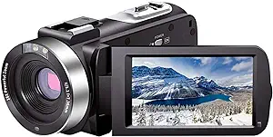 دوربین فیلمبرداری دوربین فیلمبرداری Full HD 1080P 30 فریم در ثانیه 24.0 مگاپیکسل IR دوربین Vlogging دوربین دید در شب 3.0 اینچ صفحه نمایش IPS با زوم 16X دوربین دوربین کنترل از راه دور با 2 باتری