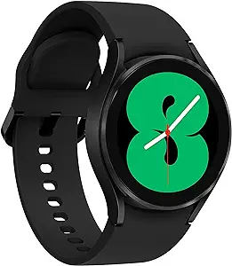 ساعت هوشمند 40 میلی‌متری SAMSUNG Galaxy Watch 4 با ردیاب مانیتور ECG برای سلامتی، تناسب اندام، دویدن، چرخه‌های خواب، تشخیص سقوط GPS، بلوتوث، نسخه آمریکایی، SM-R860NZKAXAA، مشکی