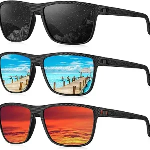 عینک آفتابی پولاریزه مردانه KALIYADI، عینک آفتابی سبک با محافظ UV برای رانندگی گلف ماهیگیری
