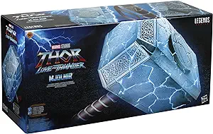 Marvel Hasbro Legends Series Thor Mjolnir Electronic Roleplay Hammer با نور و صدا FX، چند رنگ (F3560)