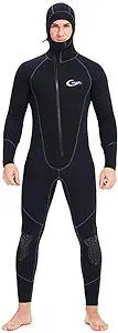 Wetsuits لباس غواصی نئوپرن 7 میلی متری مردانه فوق العاده کششی، لباس غواصی تمام بدن با زیپ جلو گرم زمستانی برای شنا در غواصی غواصی غواصی