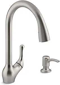 شیر آشپزخانه KOHLER R776-SD-VS Barossa با پخش کننده صابون/لوسیون، ضد زنگ پر جنب و جوش