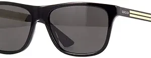 عینک آفتابی گوچی GG0687S – 002 مشکی با لنز پلاریزه خاکستری 57 میلی متری