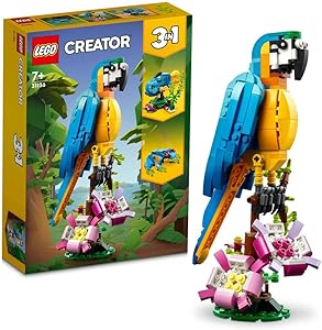 مجموعه اسباب بازی LEGO Creator 3in1 Exotic Parrot 31136 Building Blocks; اسباب بازی های پسرانه، دخترانه و بچه گانه (253 قطعه)