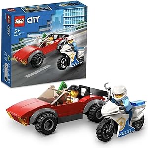 مجموعه اسباب‌بازی‌های پلیس LEGO® City Bike Car Chase 60392 (59 قطعه)