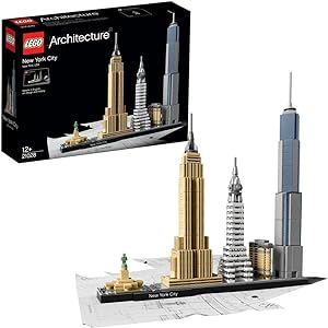 مجموعه اسباب بازی LEGO Architecture New York City 21028 Building Blocks. اسباب بازی های پسرانه، دخترانه و بچه گانه (598 قطعه)