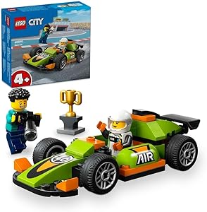 مجموعه ماشین اسباب بازی LEGO® City Green Race Car 60399 Building Blocks. اسباب بازی های پسرانه، دخترانه و بچه گانه (56 قطعه)