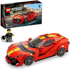 مجموعه ماشین اسباب بازی LEGO Speed ​​Champions Ferrari 812 Competizione 76914 Building Blocks; اسباب بازی های پسرانه، دخترانه و بچه گانه (261 قطعه)