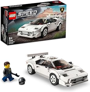 LEGO Speed ​​Champions Lamborghini Countach, Official Lamborghini X LEGO, Car Building Blocks Kit, Age 8+, 76908 (262 قطعه)