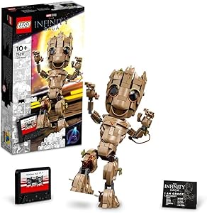 LEGO 76217 Marvel I am Groot Toy ساختنی، مجموعه Guardians of the Galaxy 2 با مدل کلکسیونی Baby Groot، ایده هدیه برای کودکان، پسران، دختران و طرفداران Avengers