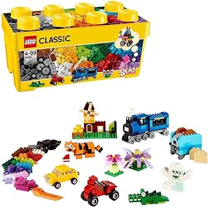 LEGO® Classic Medium Creative Brick Box 10696 Building Toys for Creative Play; کیت خلاقیت کودکان (484 قطعه)
