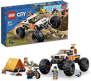 مجموعه ماشین اسباب بازی LEGO City 4×4 Off-Roader Adventures 60387 Building Blocks; اسباب بازی های پسرانه، دخترانه و بچه گانه (252 عدد)