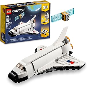 اسباب بازی LEGO Creator 3 در 1 شاتل فضایی به فضانورد فیگور به سفینه فضایی 31134، ساخت اسباب بازی برای کودکان، پسران، دختران 6 سال به بالا، ایده خلاقانه برای هدیه
