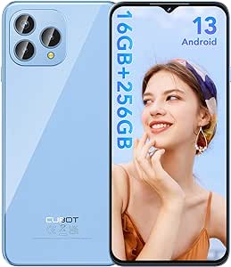 تلفن اندروید CUBOT P80، حافظه رم 16 گیگابایتی + رم 256 گیگابایتی، صفحه نمایش 6.58 اینچی FHD+، باتری 5200 میلی آمپر ساعتی، 48 مگاپیکسل + 24 مگاپیکسل دوربین های سه گانه موبایل، دو سیم کارت 4G، اثرانگشت/NFC/OTG/نسخه جهانی (آبی)