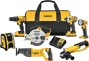 کیت ترکیبی DEWALT 20V MAX، 7 ابزار فشرده (DCK720D2)