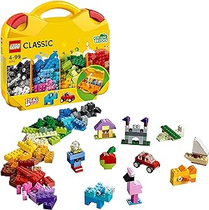 مجموعه اسباب‌بازی‌های چمدان خلاقانه LEGO Classic 10713; اسباب بازی های پسرانه، دخترانه و بچه گانه (213 قطعه)