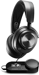 SteelSeries Arctis Nova ProMulti-System Gaming Headset – درایورهای Hi-Fi ممتاز – صدای Hi-Res – صدای فضایی 360 درجه – GameDAC Gen 2 – ESS Sabre Quad-DAC – میکروفن جمع شونده Stealth – PC، PS5، PS4، سوییچ