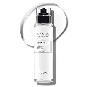 سرم تونر تقویت کننده کلاژن پپتید COSRX 6X 150mL/5.07 Fl.Oz، اسانس تقویت کننده بازسازی پوست، نیاسینامید و اسید هیالورونیک برای انواع پوست، مراقبت از پوست کره ای، بدون پارابن