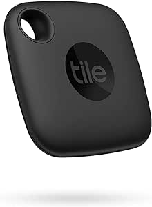 Tile Mate (2022) آیتم یاب بلوتوث، 1 بسته، برد 60 متری، با Alexa و Google Home، سازگار با iOS و Android، یافتن کلیدهای خود، کنترل از راه دور و بیشتر، مشکی کار می کند