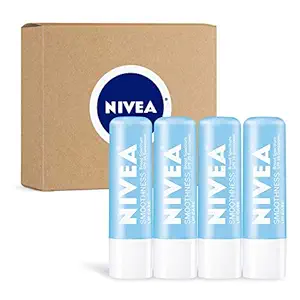 NIVEA Smoothness Lip Care SPF 15, Lip Balm SPF Stick, 0.17 اونس, بسته 4 عددی