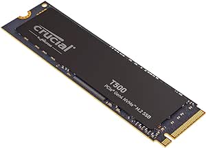 SSD Crucial T500 1TB PCIe Gen4 NVMe M.2 تا 7300 مگابایت بر ثانیه، سازگار با لپ تاپ و دسکتاپ پلاس 1 ماه Adobe CC همه برنامه ها – CT1000T500SSD8