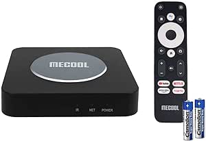 MECOOL KM2 Plus Smart Box Android TV 11 Streaming Media Player، دستگاه پخش جریانی 4K Ultra HD با دستیار صوتی Google، Netflix Prime Video integrado، WiFi 5 con Bluetooth 5.0