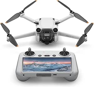 DJI Mini 3 Pro (DJI RC) دوربین پهپاد سبک و تاشو ویدیویی 4K/60 فریم در ثانیه، عکس 48 مگاپیکسلی، پرواز 34 دقیقه‌ای، تشخیص موانع سه جهته، گواهینامه MOIAT – نسخه امارات