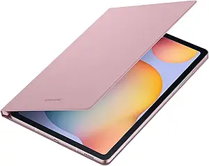 جلد کتاب SAMSUNG Galaxy Tab S6 Lite، قاب محافظ تبلت با وزن سبک، طراحی مغناطیسی، پایه صفحه نمایش با 2 زاویه دید، نسخه آمریکایی، EF-BP610PPEGUJ، رز شیفون