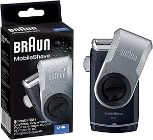 باطری ریش تراش موبایل Braun M 90، مشکی نقره ای