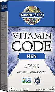 باغ زندگی کد ویتامین مولتی ویتامین کامل غذا برای مردان، ترکیب میوه و سبزیجات و پروبیوتیک برای انرژی، قلب، سلامت پروستات، 120 شمارش