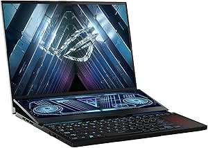 لپ تاپ گیمینگ مشکی ASUS ROG Zephyrus Duo 16 GX650RX LO192W، R9 6900HX 32 گیگابایتی 2 ترابایتی PCIE G3 SSD، NV RTX3080 Ti، WIN11 HOME، 16 اینچ QHD+ 16:10 2501 GB، 2560 GB ب