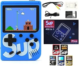 SUP Game Box Plus 400 in 1 Games Retro نسخه ارتقا یافته کنسول قابل حمل مینی هدیه دستی توسط PRIME TECH™ (آبی)