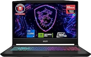 لپ تاپ گیمینگ MSI Katana 15 15.6 اینچی 144 هرتز FHD: نسل سیزدهم اینتل Core i7، RTX 4070، 16 گیگابایت DDR5، 1 ترابایت NVMe SSD، USB-Type C، تقویت کننده خنک کننده 5، Win11 Home: Black B13VGK-484