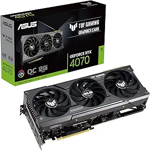 کارت گرافیک ASUS TUF Gaming NVIDIA GeForce RTX™ 4070 OC Edition (PCIe 4.0، 12 گیگابایت GDDR6X، HDMI 2.1، DisplayPort 1.4a)