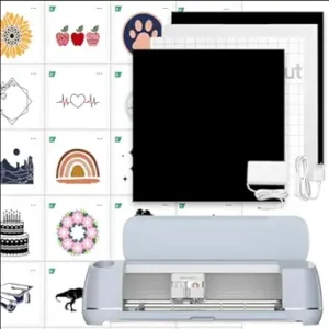 Cricut Maker 3 و مجموعه کتابخانه محتوای دیجیتال – شامل 30 تصویر در برنامه Design Space – دستگاه برش هوشمند، 2 برابر سریعتر و 10 برابر نیروی برش، برش 300+ مواد، آبی