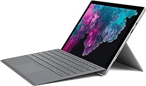 MICR0SOFT Surface Pro 6 | 8 گیگابایت رم، 256 گیگابایت SSD، Intel i5 | نسل هشتم | دارای شارژر و کیبورد برای تبلت سرفیس مایکروسافت (تجدید شده)