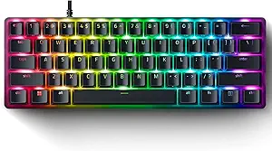 کیبورد گیمینگ اپتیکال آنالوگ Razer Huntsman Mini 60% با فعال سازی قابل تنظیم، حالت ماشه سریع، نورپردازی RGB – قابل حمل 60% فرم فاکتور